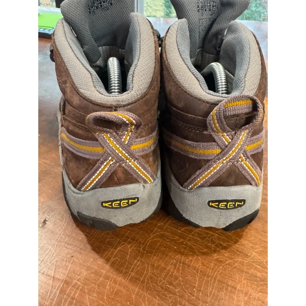 KEEN Waterproof Hiking Boots Brown Gray Leather Women's 11‎